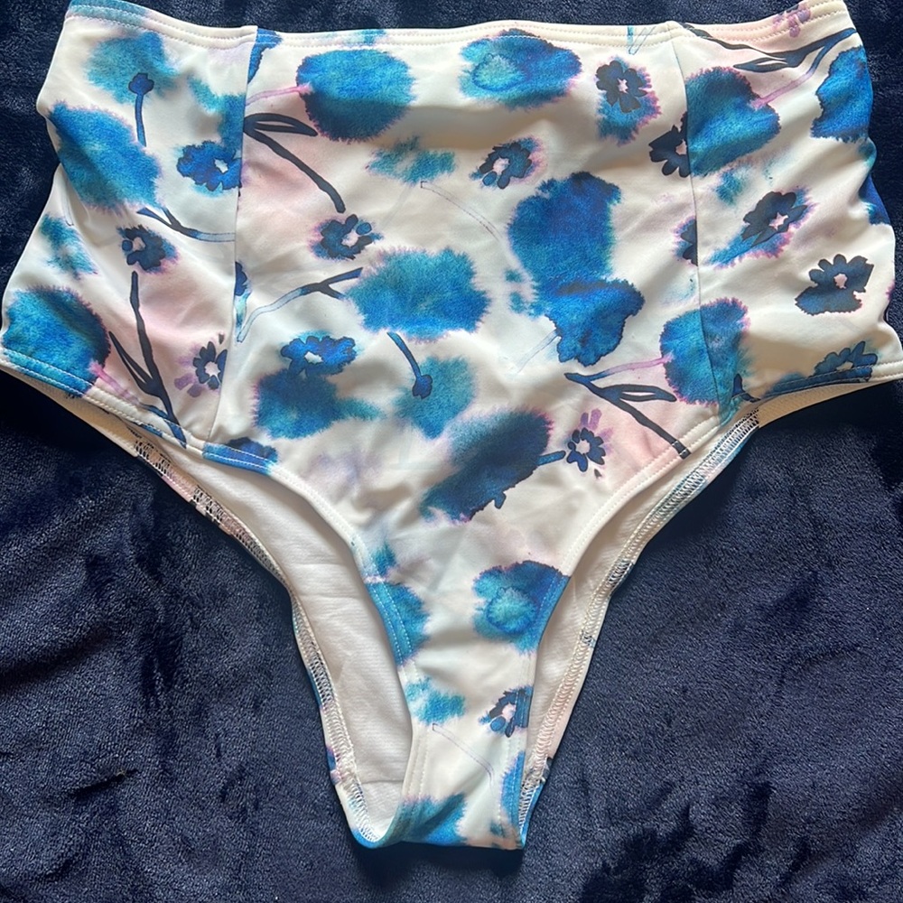 High waisted swim briefs